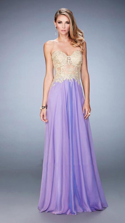 La Femme - 22707 Prom Dress in Purple