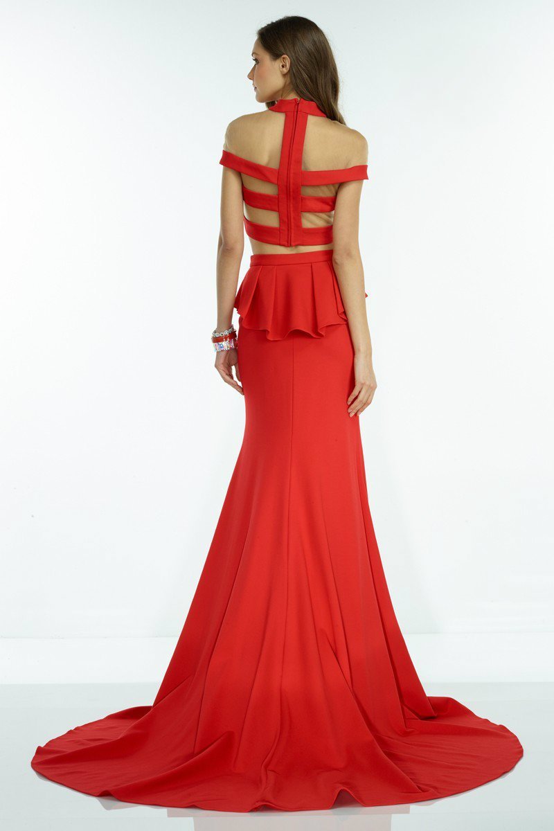 Alyce Paris Claudine - Long Prom Dress with Sheer Cut Outs 2527