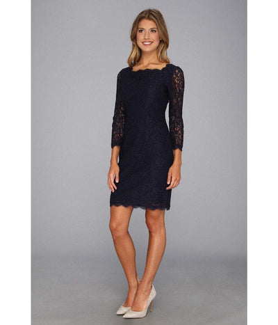Adrianna Papell - Short Evening Lace Dress 61864780 in Black