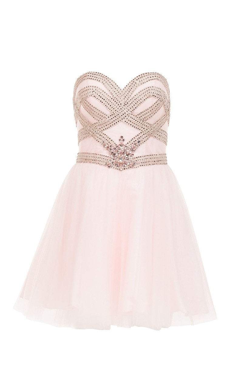 Alyce Paris Ballet - 2637 Embellished Sweetheart Tulle A-line Dress in Pink