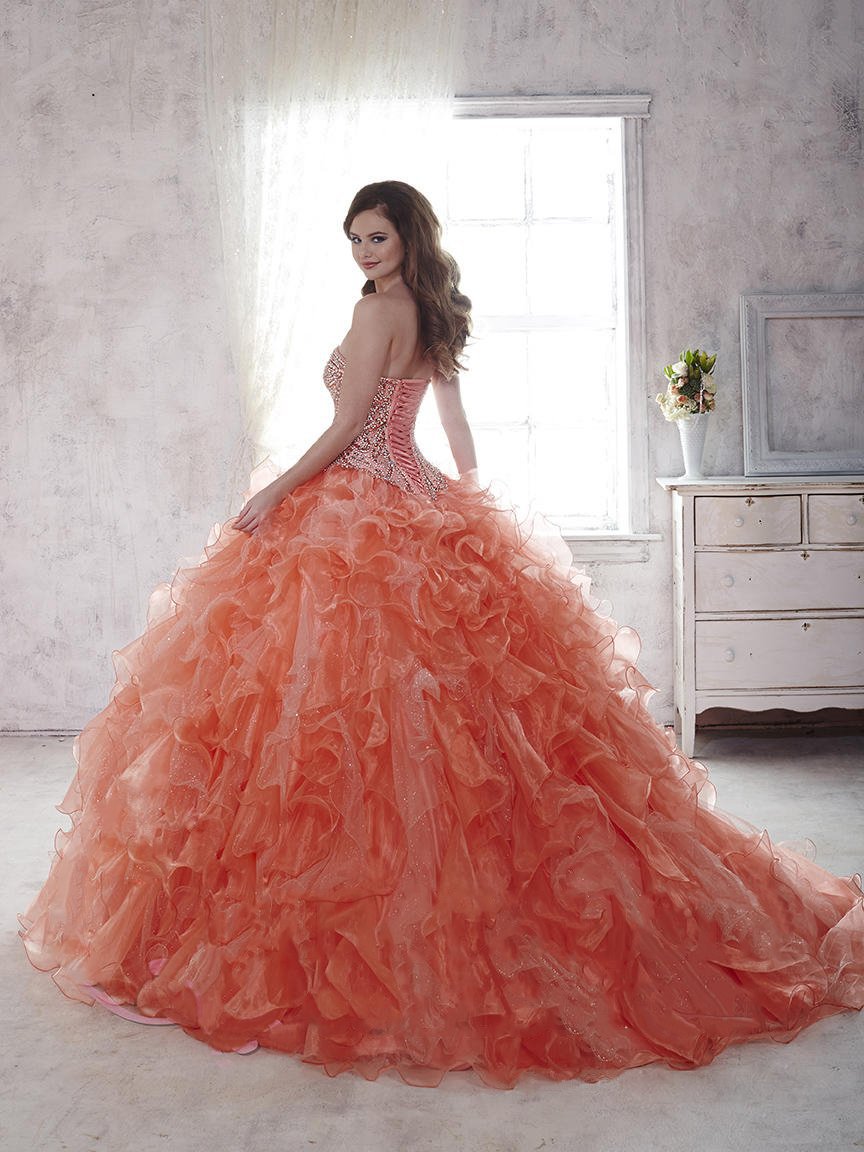Quinceanera Collection - 26805 Strapless Beaded Ballgown With Train Special Occasion Dress