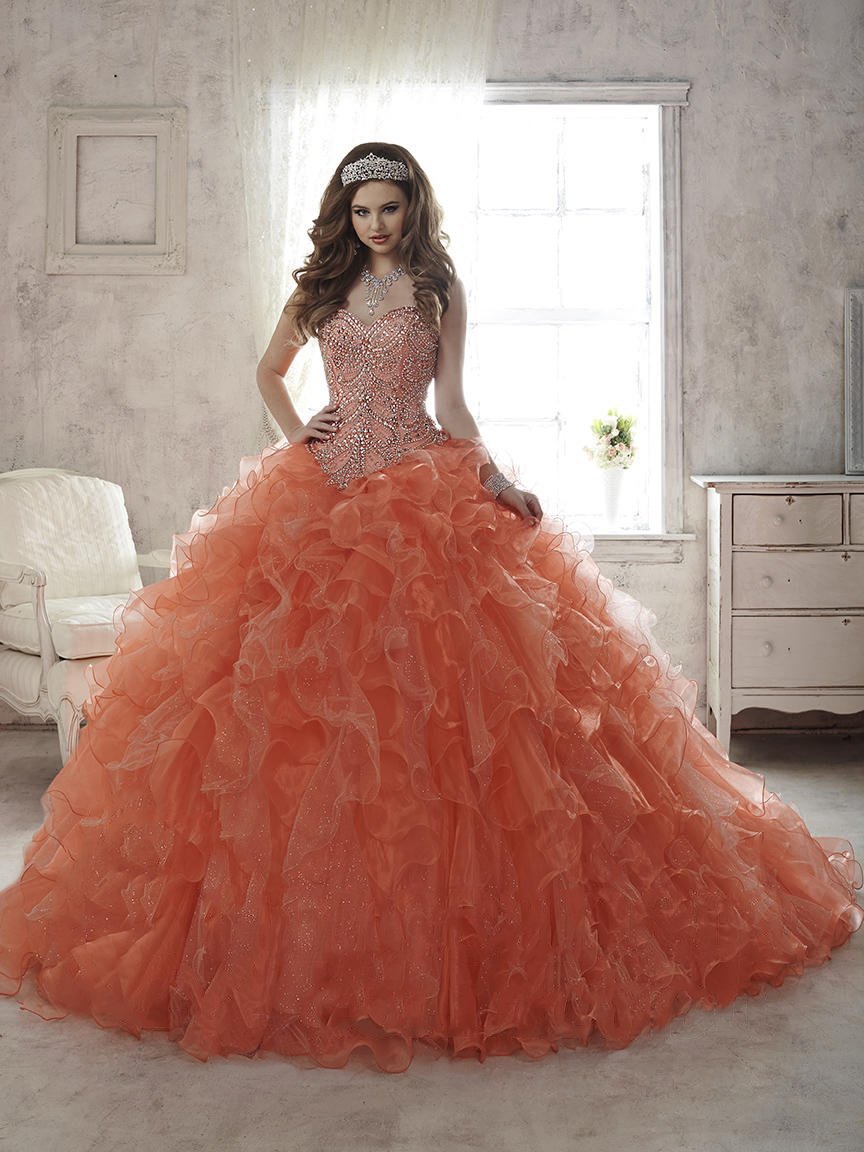 Quinceanera Collection - 26805SC Sweetheart Ruffled Ballgown