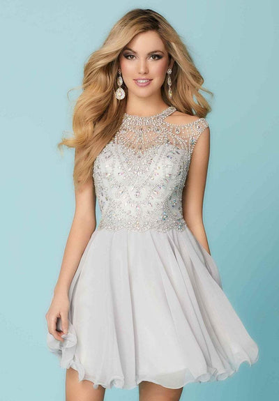 Tiffany Homecoming - 27151 Crystal Ornate Illusion Jewel Cutaway A-Line Dress Special Occasion Dress