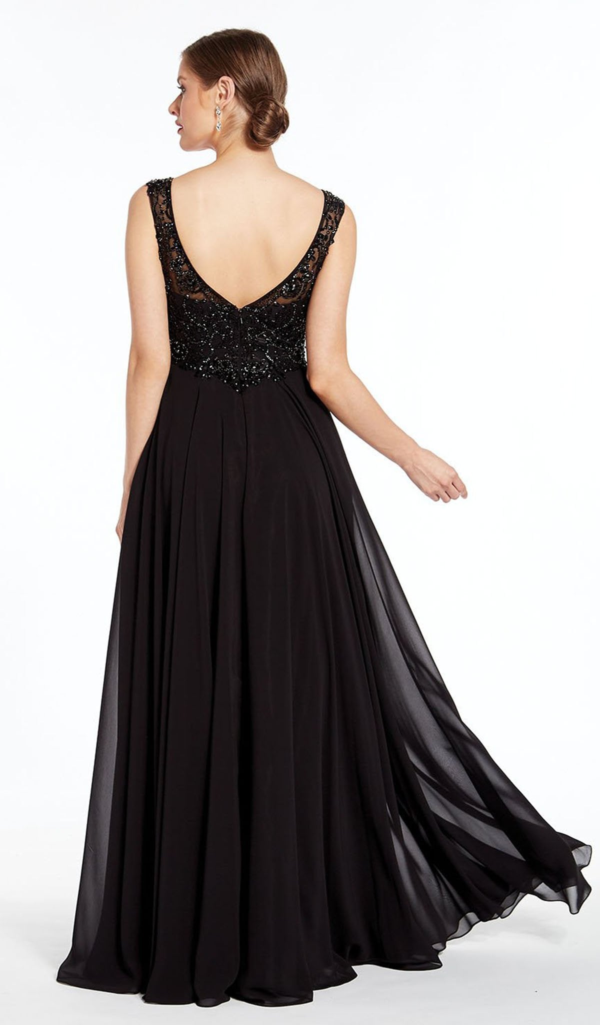 Alyce Paris - 27316SC Beaded Illusion Scoop A-Line Dress
