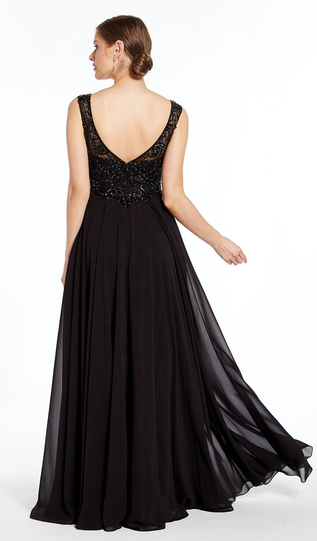 Alyce Paris - 27316SC Beaded Illusion Scoop A-Line Dress