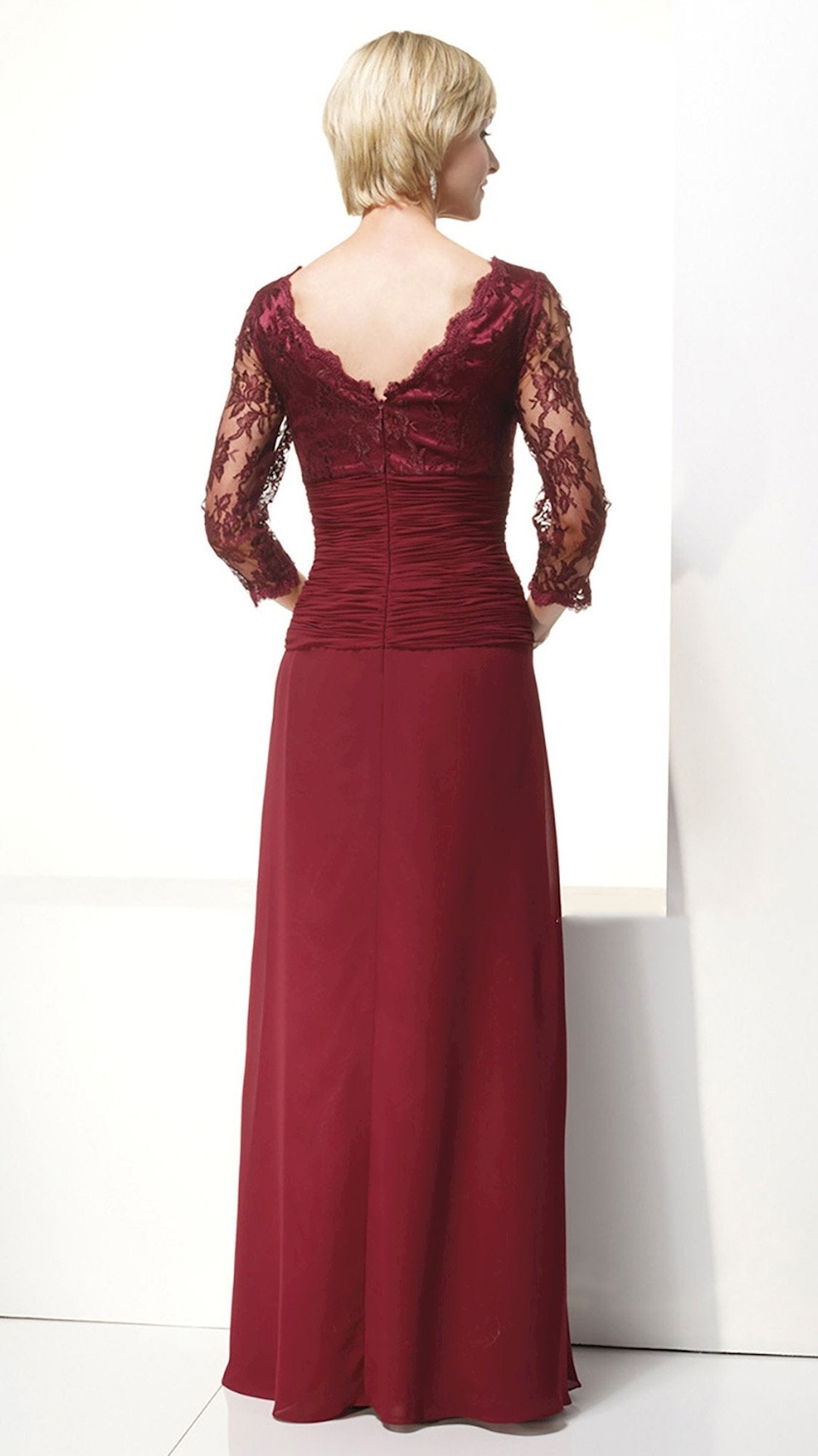 Alyce Paris - 29364SC Beaded Ruched Midriff A-Line Dress