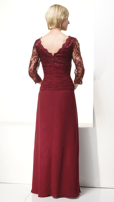 Alyce Paris - 29364SC Beaded Ruched Midriff A-Line Dress