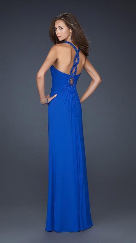 La Femme - 17956 Full Length Dress with Keyhole Special Occasion Dress
