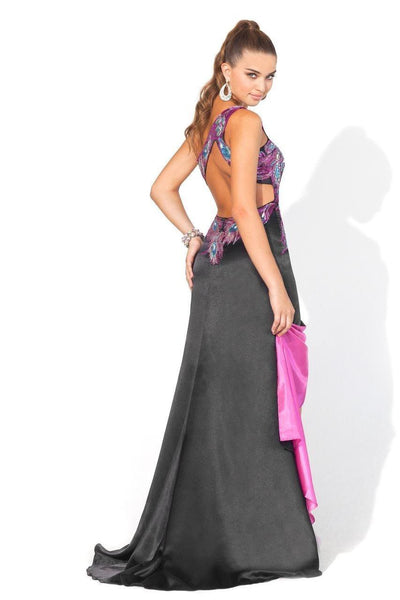 Blush - 9356 One Shoulder Embellished Long Dress with Slit Special Occasion Dress