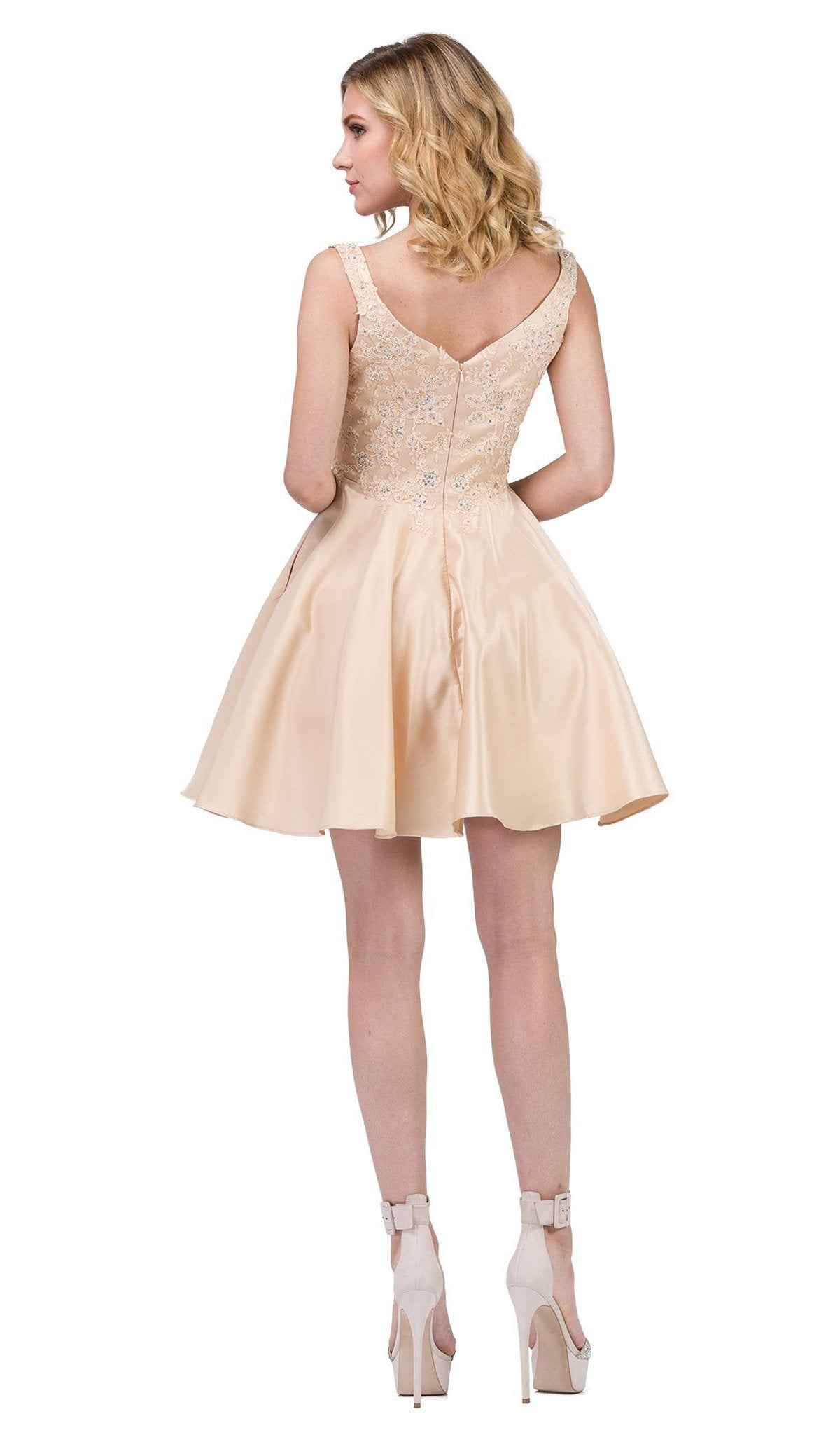 Dancing Queen - 3057 Beaded Lace Sweetheart A-line Homecoming Dress
