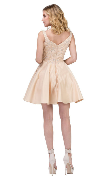 Dancing Queen - 3057 Beaded Lace Sweetheart A-line Homecoming Dress