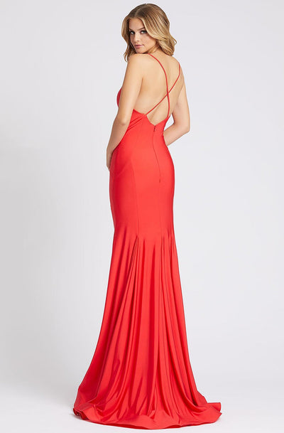 Ieena Duggal - 30694I Plunging Sweetheart Trumpet Gown In Red