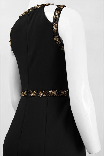 Decode 1.8 - Cutout Sheath Dress 183309 in Black and Gold