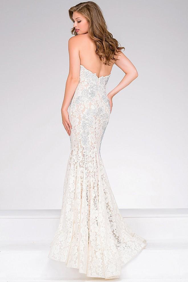 Jovani - 37334SC Sweetheart Crystal Embellished Evening Gown