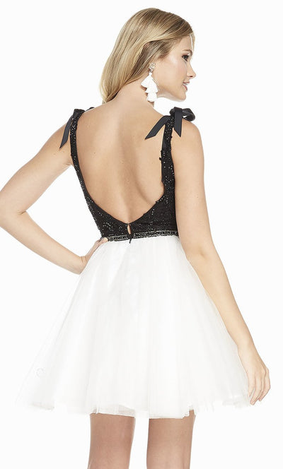 Alyce Paris - Beaded Bodice Strapless Cocktail Dress 3843SC