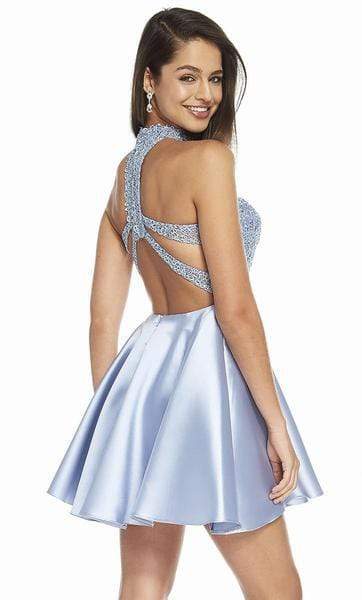Alyce Paris - 3847 Racerback Lace Bodice Mikado Cocktail Dress Special Occasion Dress