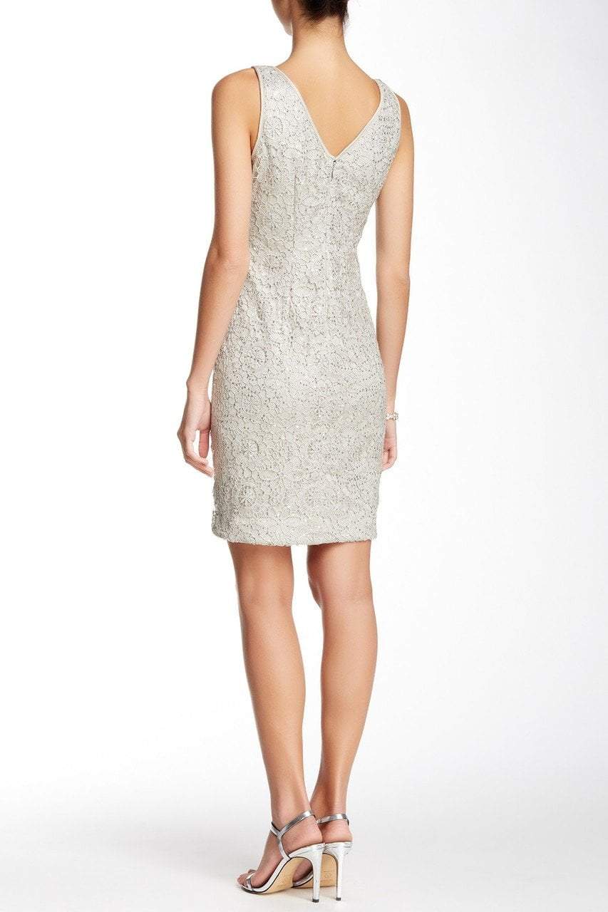 Adrianna Papell - Sleeveless Sequin Dress 41889112 in Silver