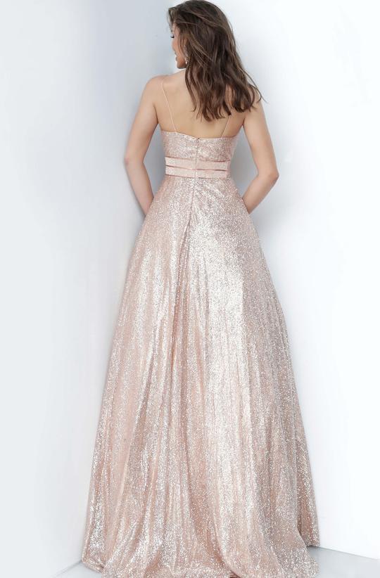 Jovani - Glitter Sweetheart Bodice A-Line Dress 4660SC In Pink