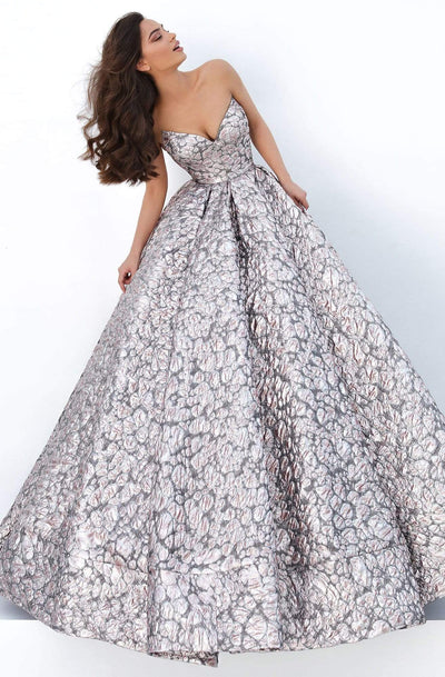 Tarik Ediz - 93878 Strapless Plunging V-Neck Ballgown Ball Gowns