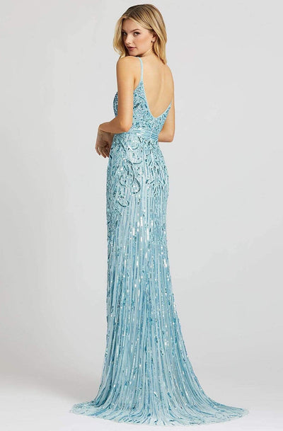 Mac Duggal Prom - 5001M Sleeveless V Neck Sequin Sheath Gown Prom Dresses