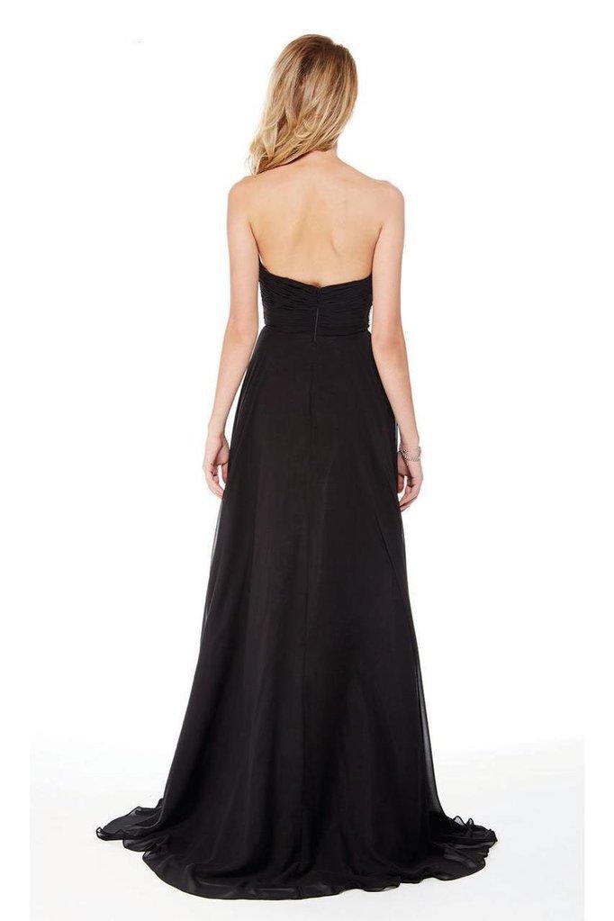 Alyce Paris - 5003 Strapless Sweetheart Neckline Beaded Chiffon Gown In Black