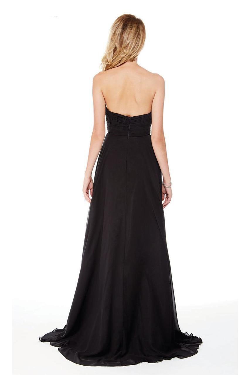 Alyce Paris - 5003 Strapless Sweetheart Embellished A-Line Dress in Black