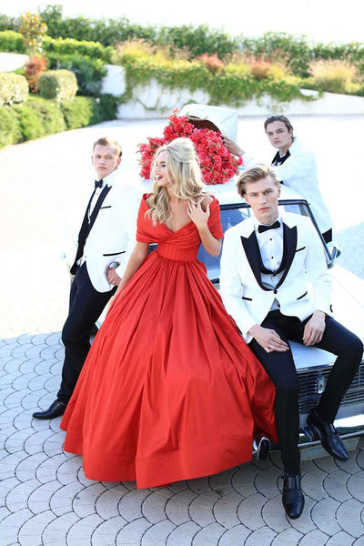 Tarik Ediz - 50511 Ruched Detailed Off Shoulder Ballgown Special Occasion Dress