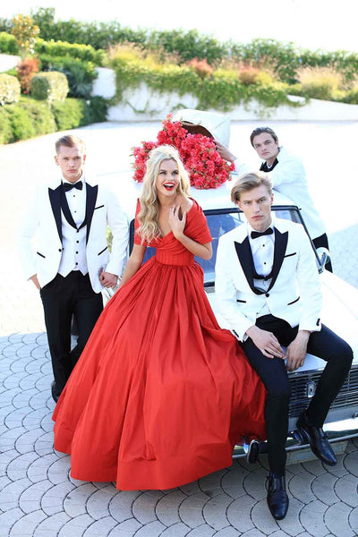 Tarik Ediz - 50511 Ruched Detailed Off Shoulder Ballgown Special Occasion Dress