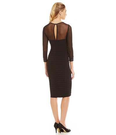 Adrianna Papell - Long Sleeve Cocktail Dress AP1E200120 in Black
