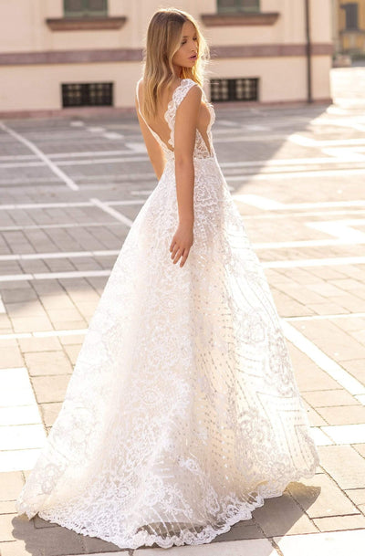 Tarik Ediz - 50634 Illusion Plunging Neckline Prom Dresses