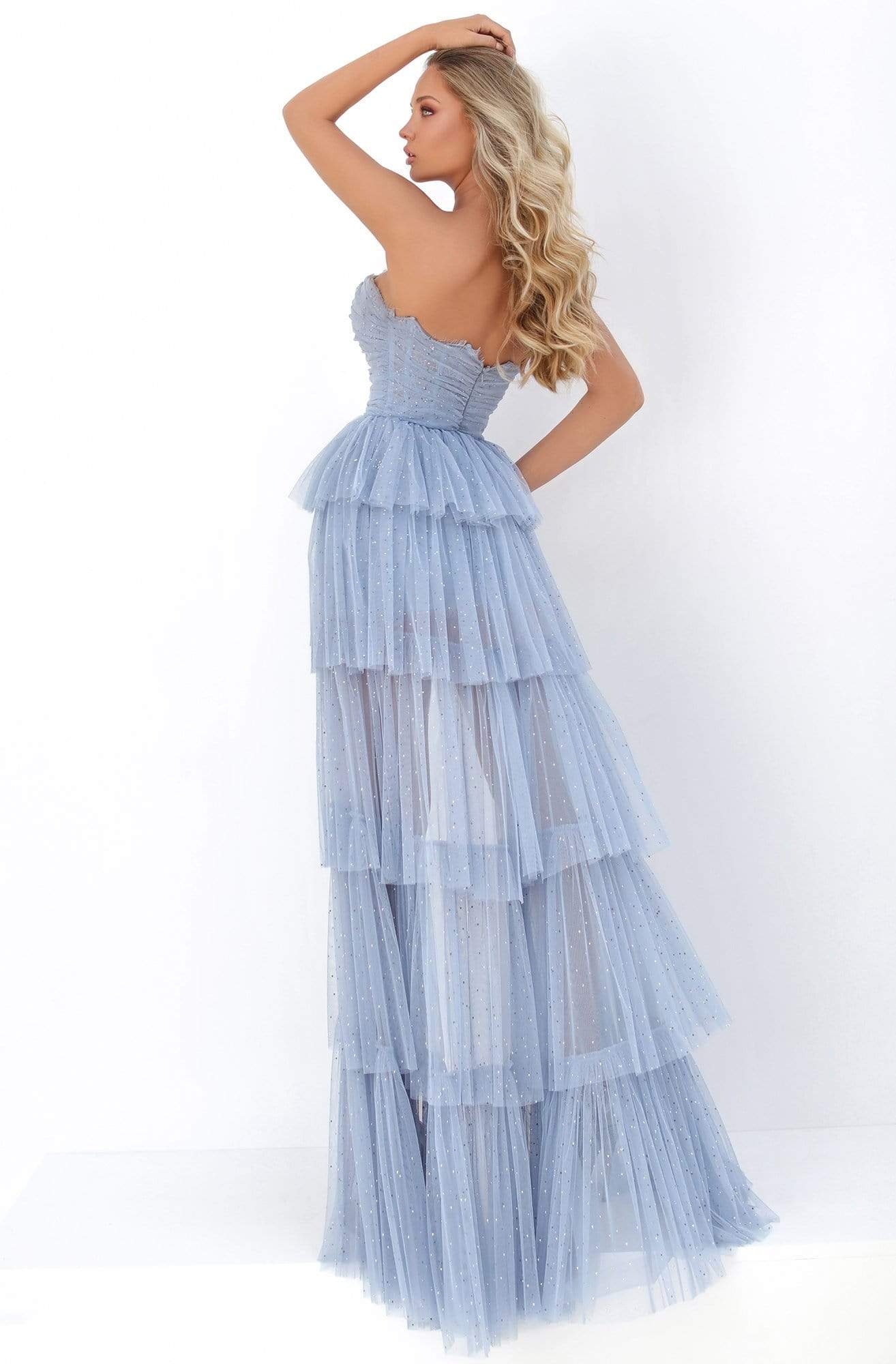 Tarik Ediz - 50674 Strapless Tiered High Low Dress Prom Dresses
