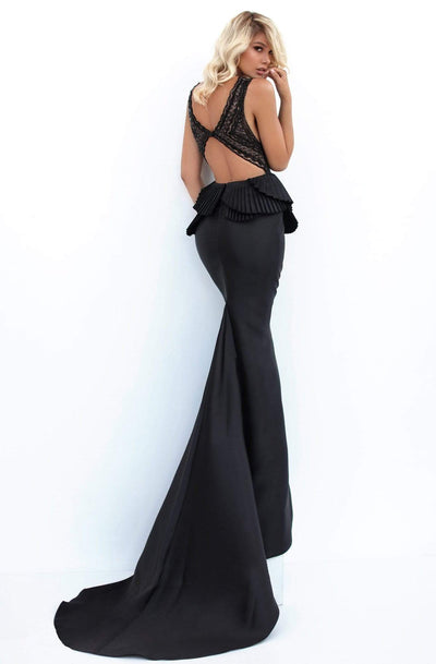 Tarik Ediz - 50729 Plunging Bodice Petal Peplum Mermaid Gown Evening Dresses