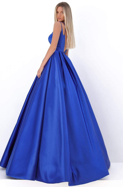 Tarik Ediz - 50736 Halter Neck Pleated Ballgown Prom Dresses