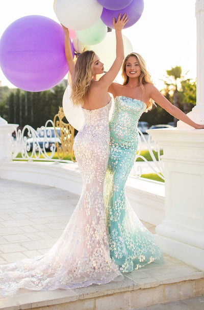 Tarik Ediz - 50747 Strapless Sequined Mermaid Long Gown Prom Dresses