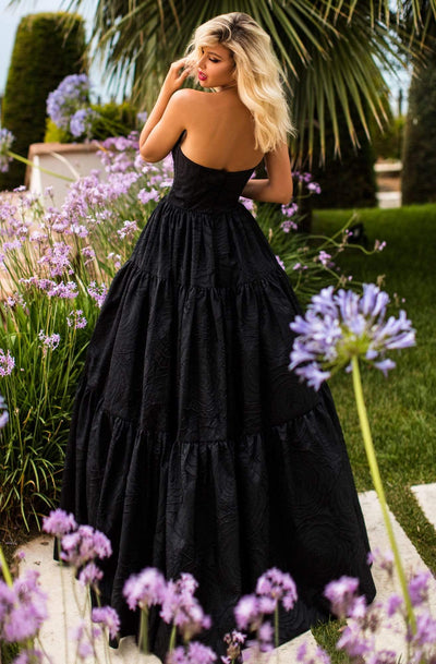 Tarik Ediz - 50759 Straight Neck Jacquard Ballgown Prom Dresses
