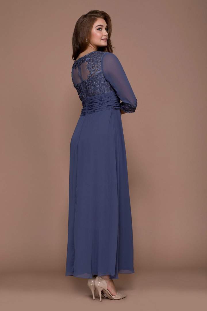 Nox Anabel - 5101SC Lace Jewel A-Line Evening Dress