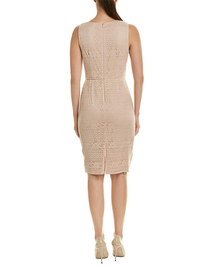 Adrianna Papell - AP1D102384 Jewel Lace Cocktail Dress In Nude