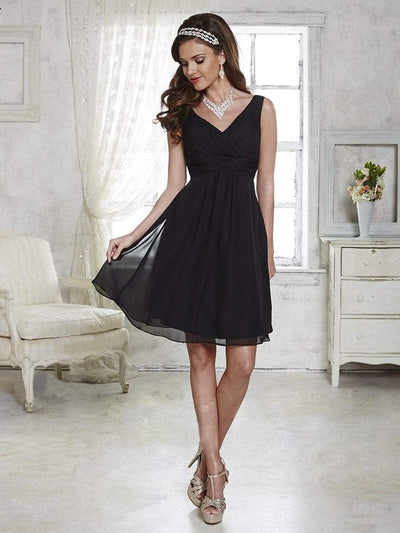 Damas - 52370SC Sleeveless Ruched Bodice Short Dress