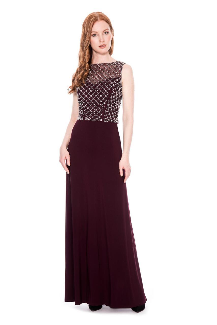cachet red dress Cachet 20W Burgundy Satin and Velvet Short