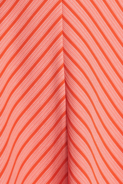 Adrianna Papell - 12255150 Sleeveless Striped Ottoman Knit Sundress In Orange