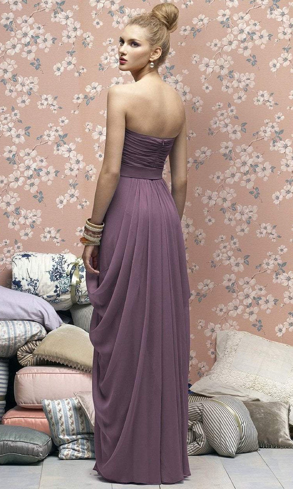 Lela Rose - LR163 Bateau Trumpet Dress In Purple