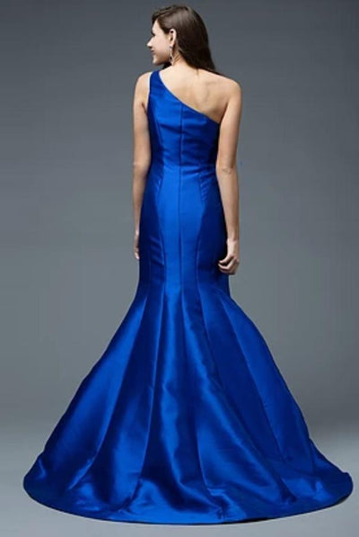 Colors Dress - Asymmetric Fitted Mikado Mermaid Gown 1739S