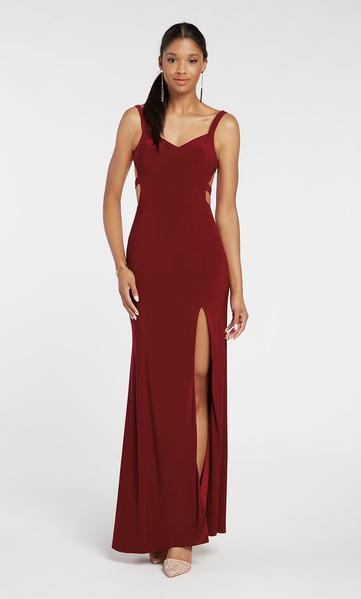 Alyce Paris - 60000 Strappy Jersey Sheath Dress in Red