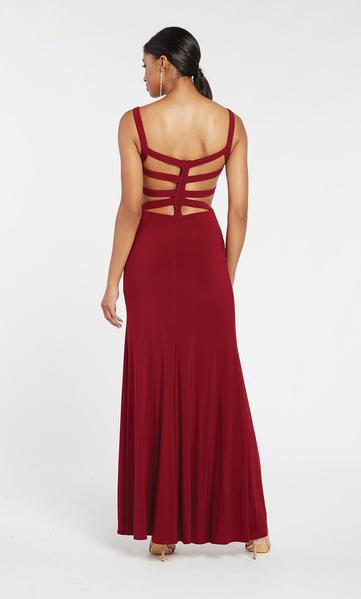 Alyce Paris - 60000 Strappy Jersey Sheath Dress in Red
