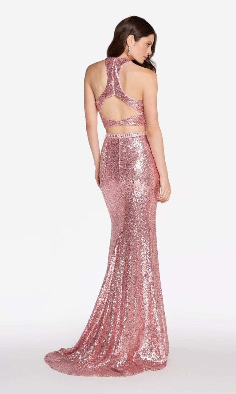 Alyce Paris - 60030 Two Piece Surplice Cutout Sequined Gown In Pink