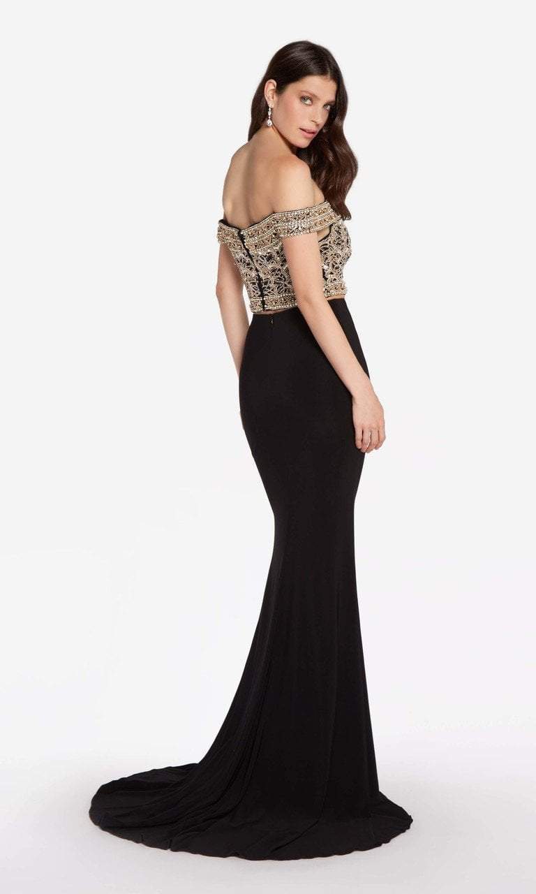 Alyce Paris - 60192 Metallic Embroidered Two Piece Dress in Black and Gold