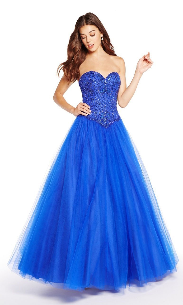 Alyce Paris - 60205 Strapless Sweetheart Tulle Ballgown In Blue