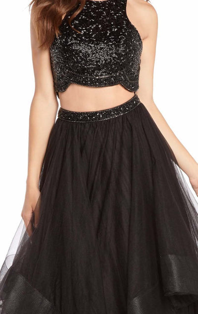 Alyce Paris - 60207 Two Piece Embellished Tulle Ballgown In Black