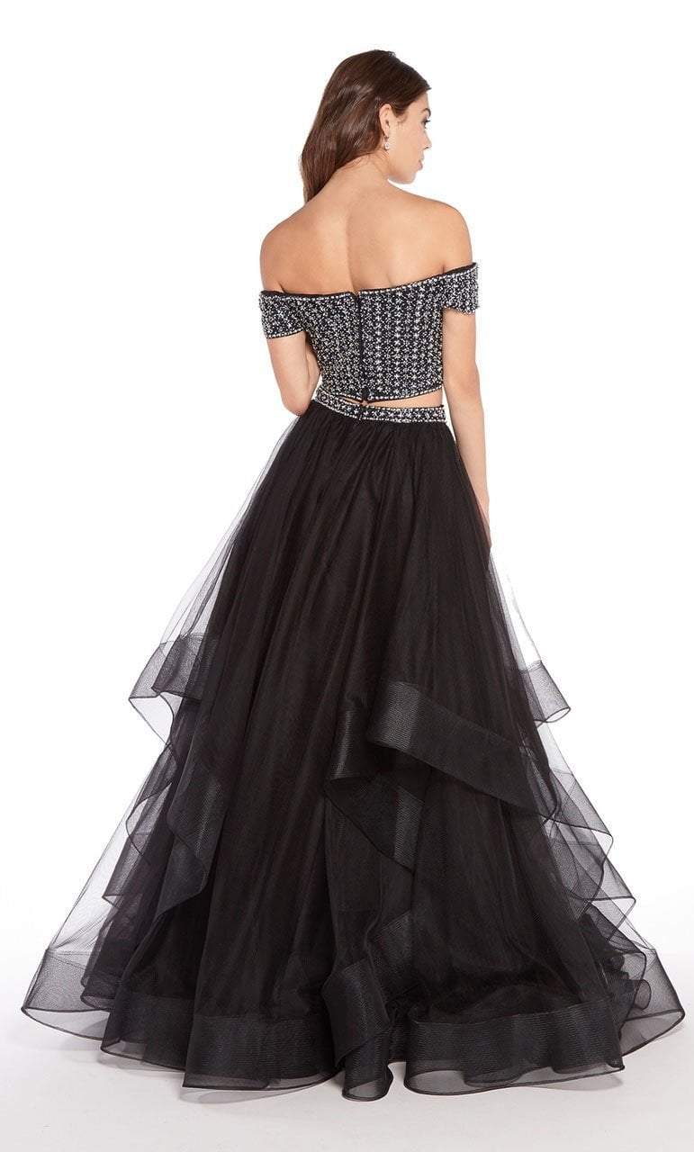 Alyce Paris - 60208 Embellished Two Piece Tulle Ballgown In Black