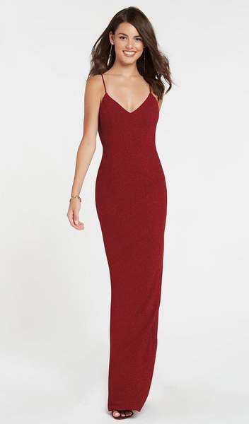 Alyce Paris - 60292SC Sleeveless Shimmer Jersey Fitted Evening Dress
